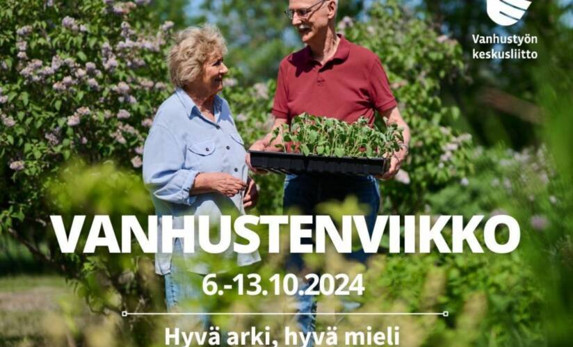 Kuvituskuva Vanhustenviikosta, jota vietetään 6.-13.10.2024.